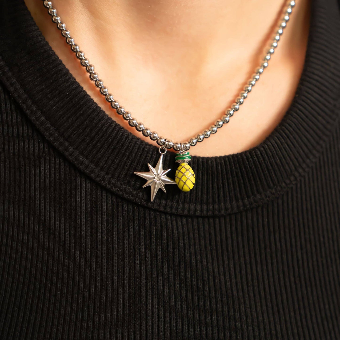 Pineapple Fruit Charm — 18K Gold PVD