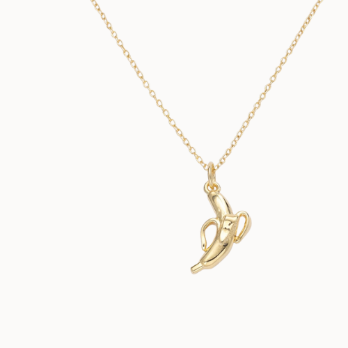 14K Gold Filled Peeled Banana Fruit Charm