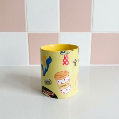 “Good Morning Jesus” Yellow Mug