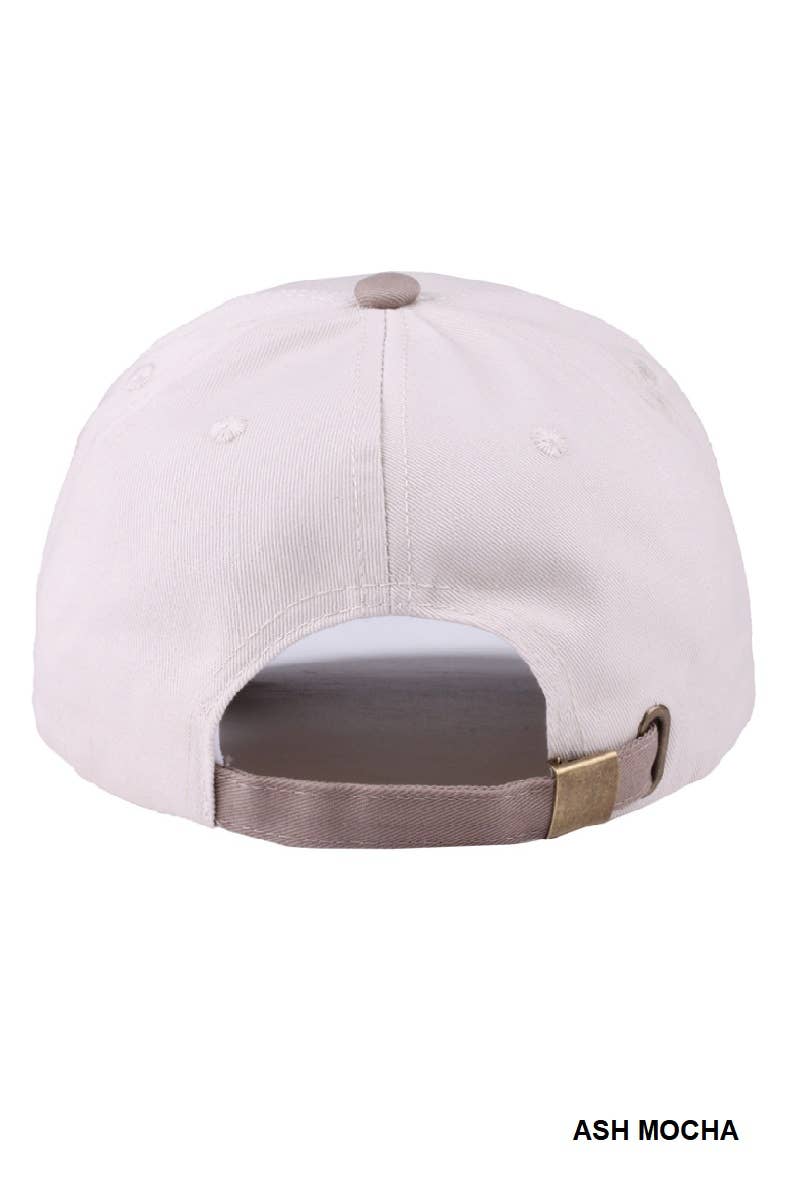 Put It On My Husband’s Tab – Two-Tone Canvas Cotton Cap (Ash Mocha)