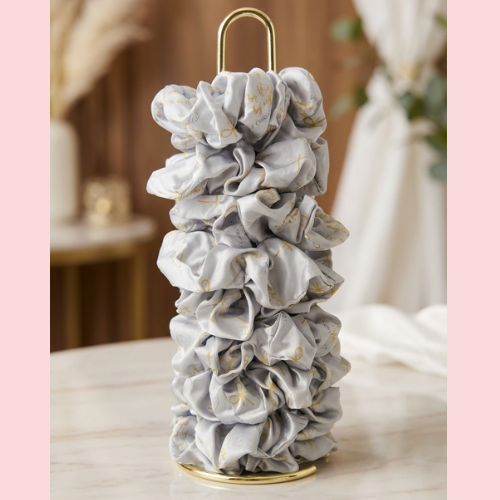 100% Mulberry Silk Scrunchie: (Exclusive Humbled Faith Pattern)