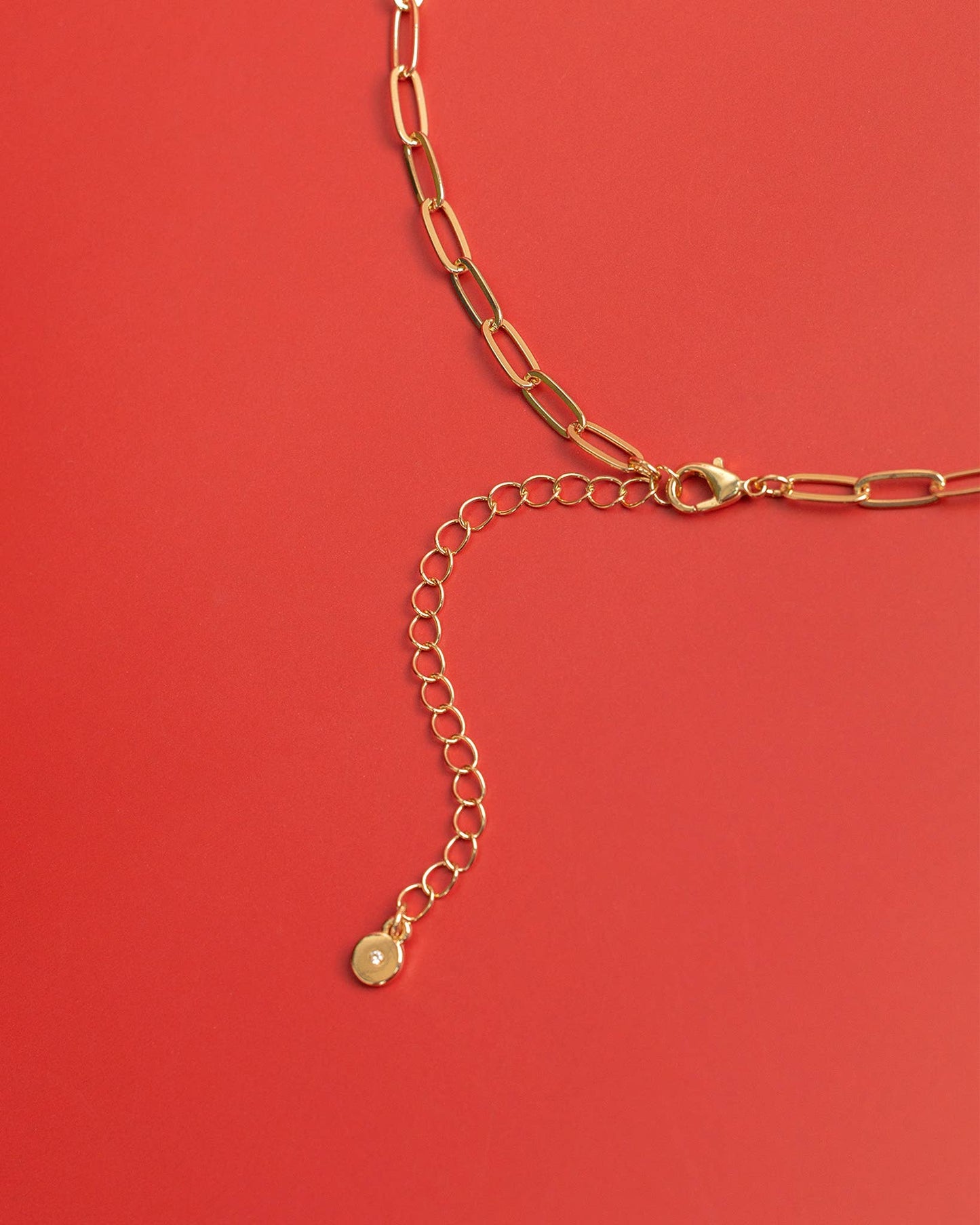 Red Santa & Snowman Christmas Charm Link Necklace