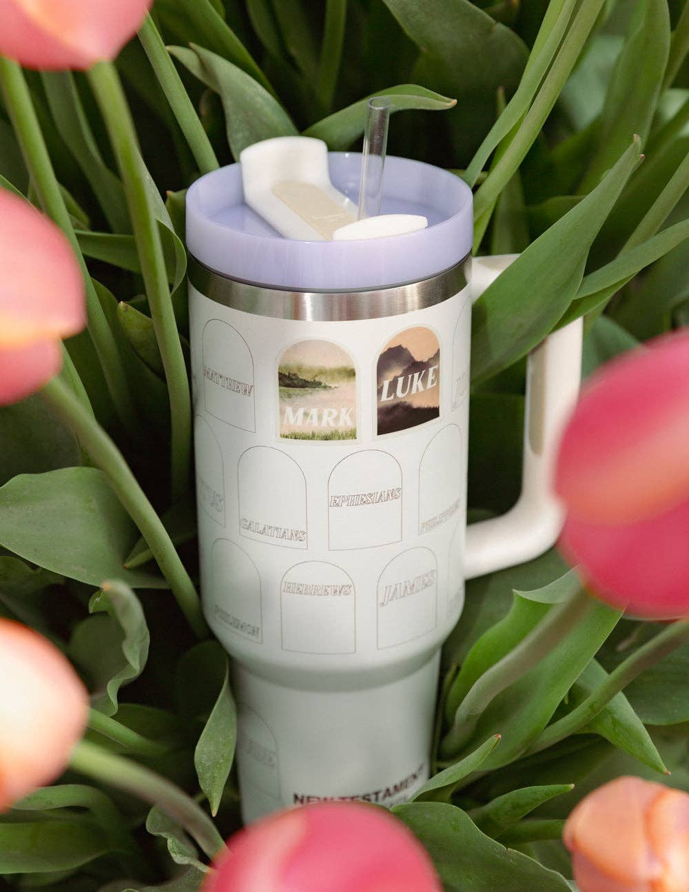 New Testament Bible Checklist Tumbler + Sticker Set — 40oz