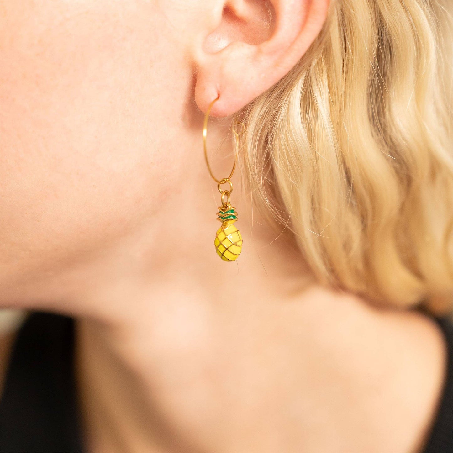 Pineapple Fruit Charm — 18K Gold PVD