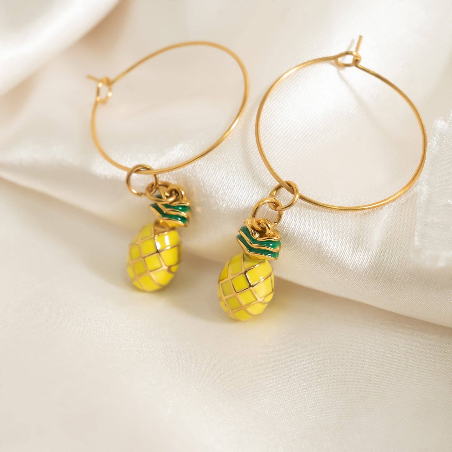Pineapple Fruit Charm — 18K Gold PVD