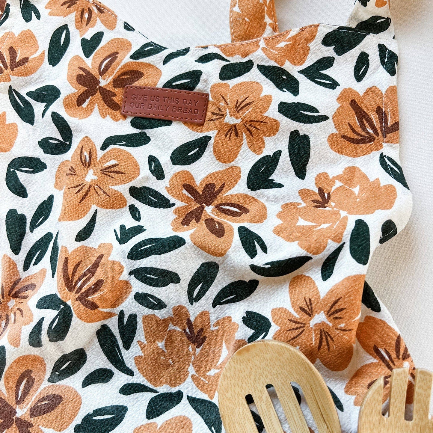 Scripture-Inspired Kitchen Apron — “Give Us This Day Our Daily Bread”