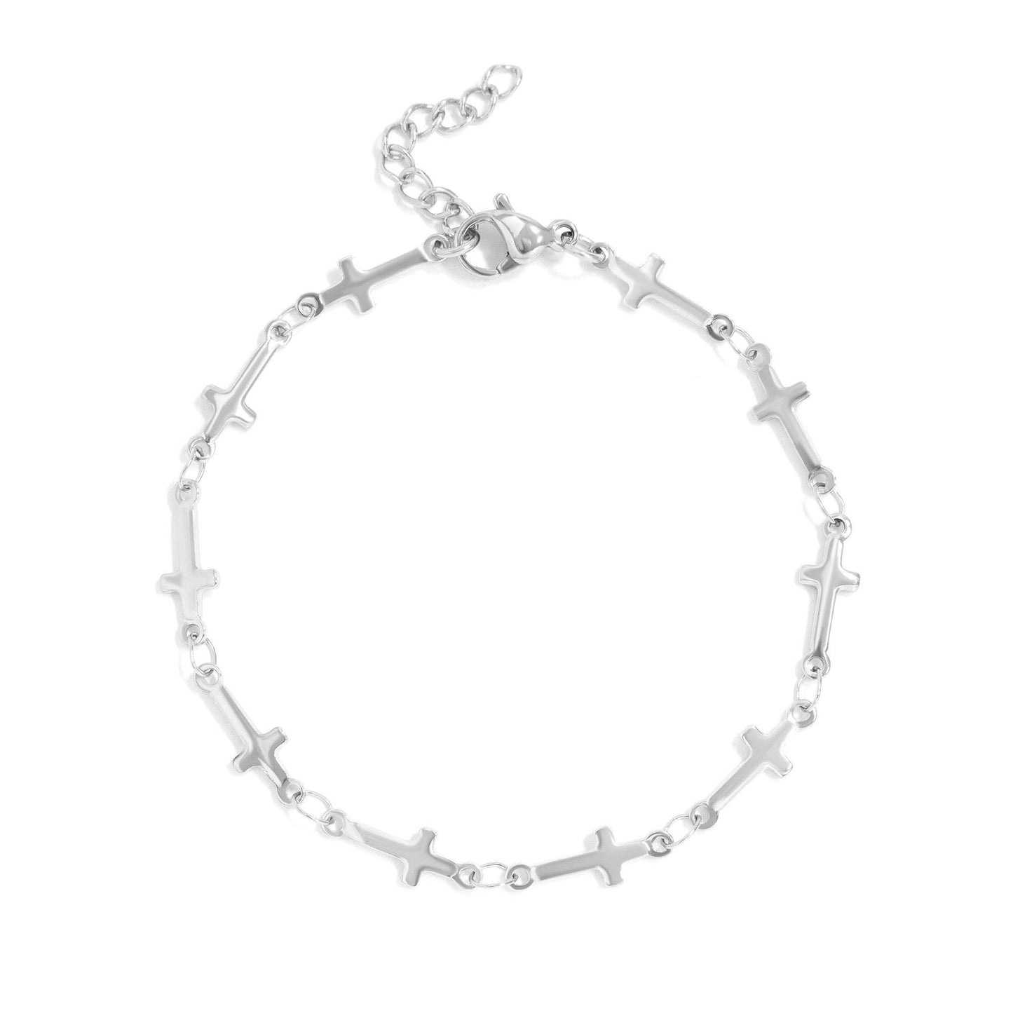 Cross Chain Bracelet - Stainless Steel