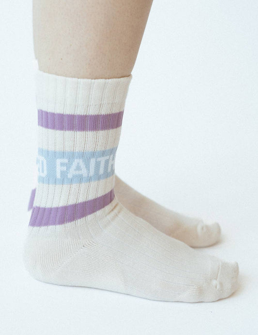 Elevated Faith Cream Socks