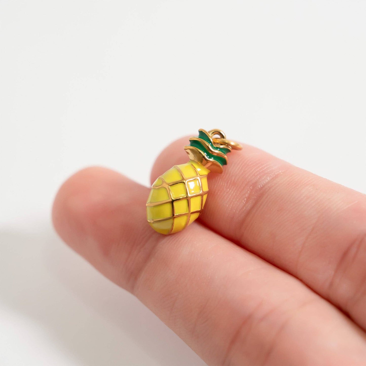 Pineapple Fruit Charm — 18K Gold PVD