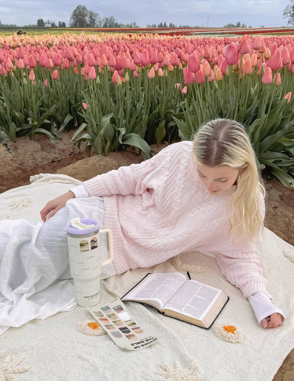 New Testament Bible Checklist Tumbler + Sticker Set — 40oz