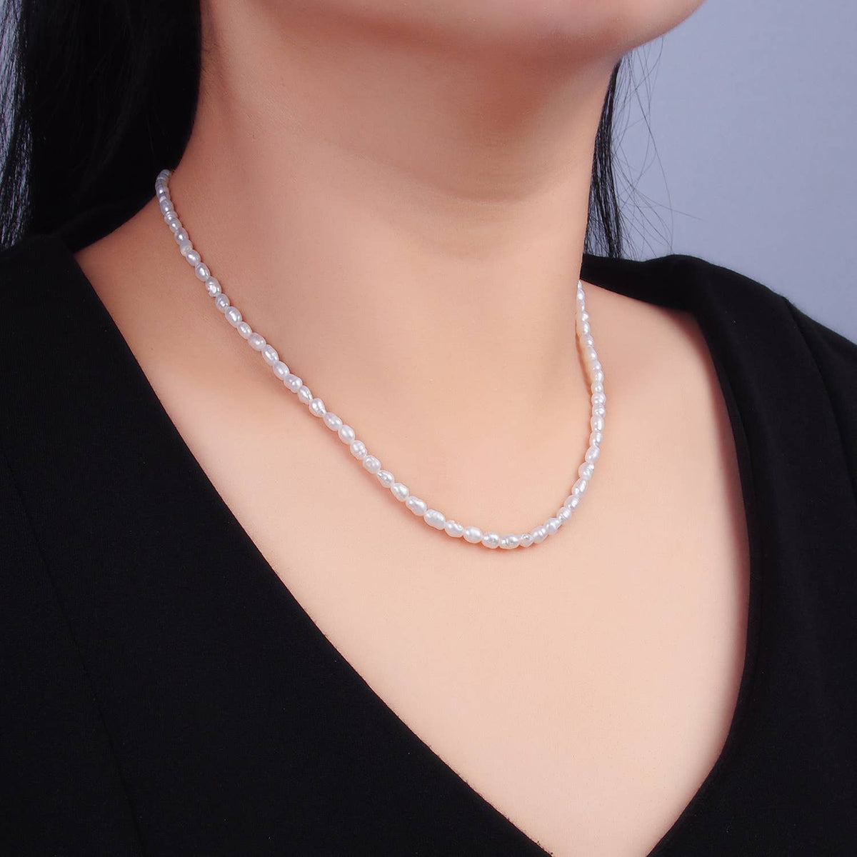 24K Gold Filled 4mm Pearl Choker Necklace