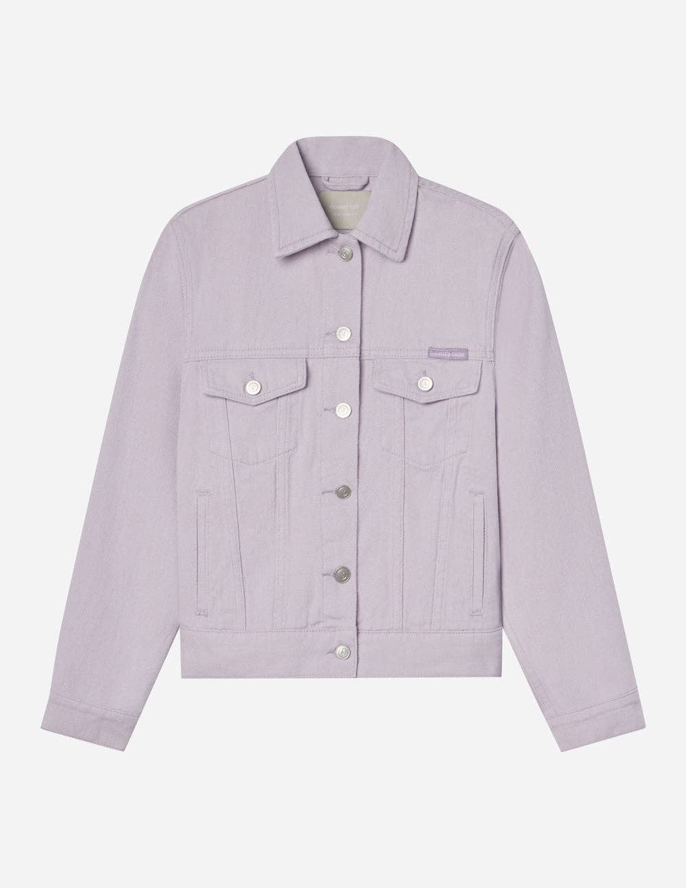 But God Cropped Denim Jacket: Lilac