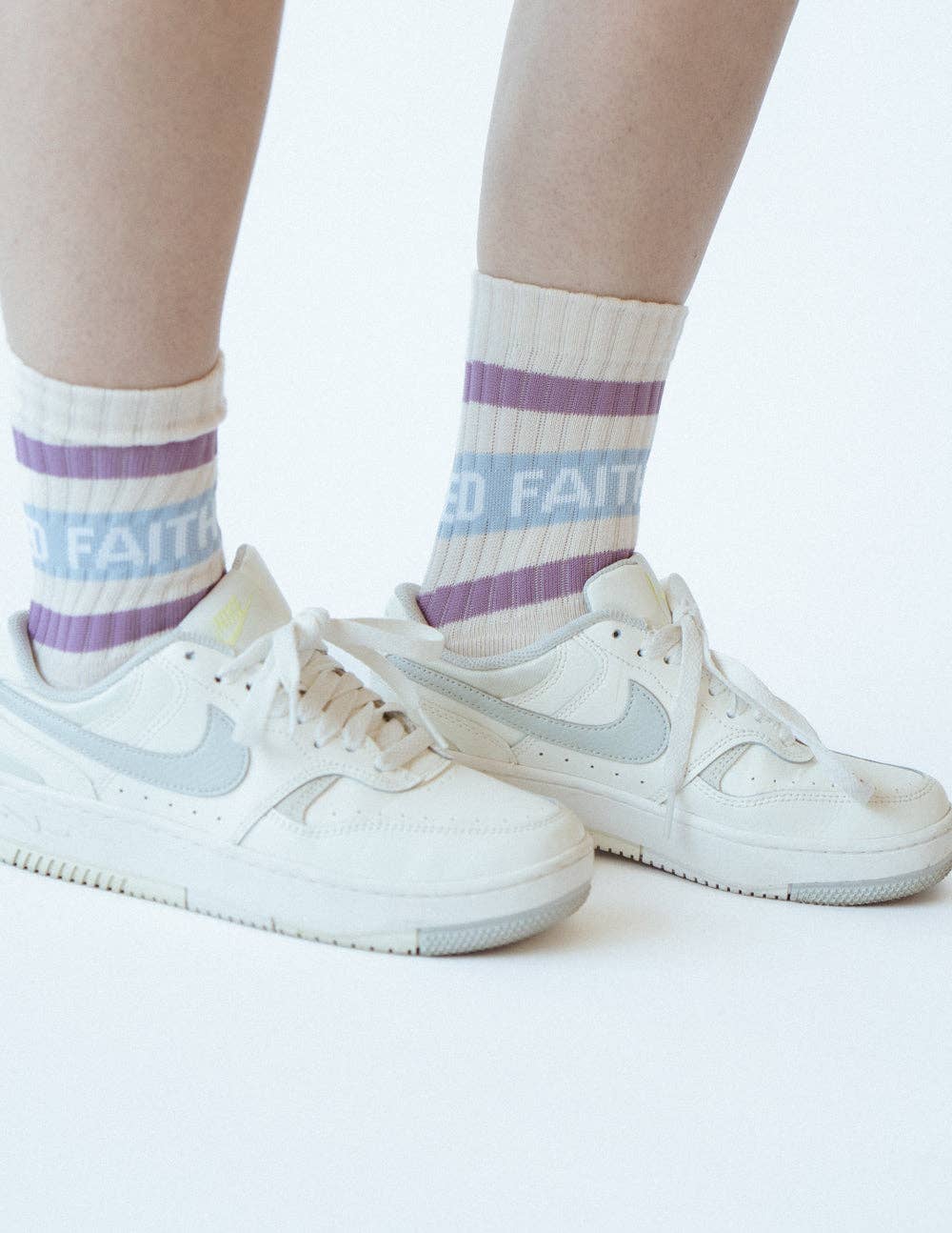 Elevated Faith Cream Socks