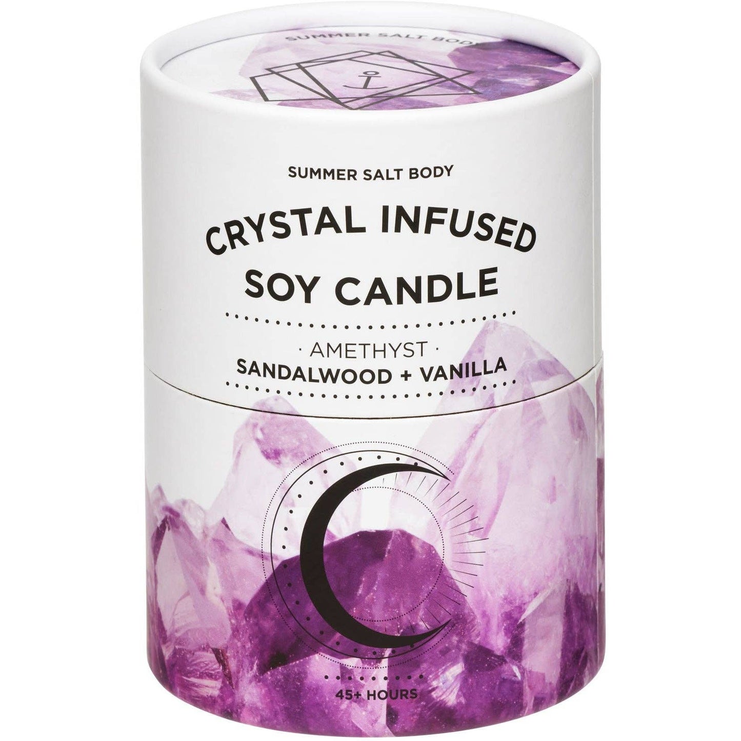 Soy Candle-Crystal Infused - Amethyst x Sandalwood & Vanilla