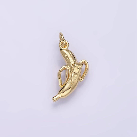 14K Gold Filled Peeled Banana Fruit Charm