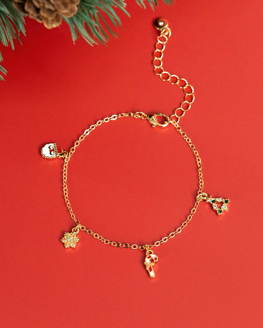 Christmas Minimalist Charm Chain Bracelet