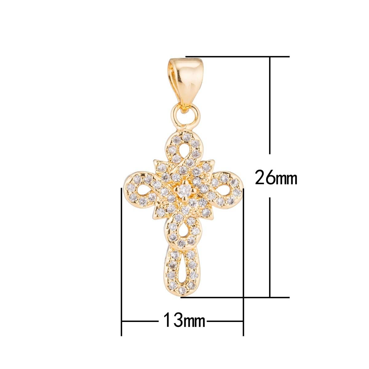 Radiant Cross Charm
