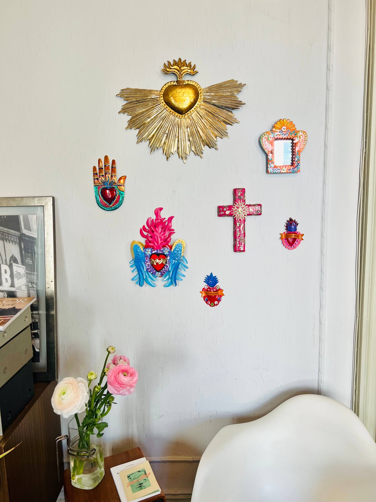 Handmade Milagro Wooden Cross — Imported From Milan, Italy - Pink