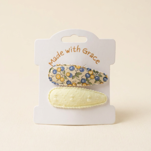 Soft Fabric Hair Clip Duo