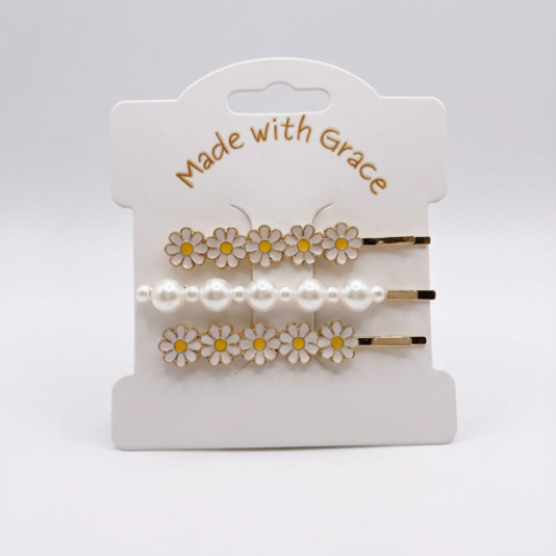 Daisy & Fashion Pearl Hair Pins