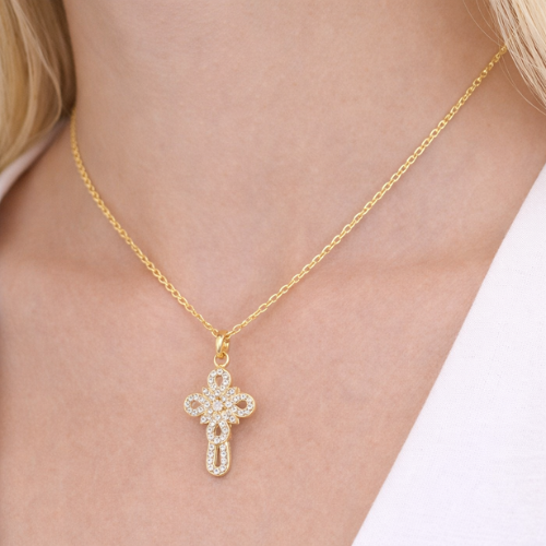 Radiant Cross Charm