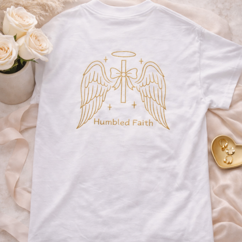 Humbled Faith Oversized Faith Tee: White