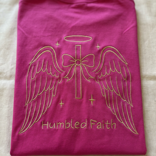 Humbled Faith Oversized Faith Tee: Pink