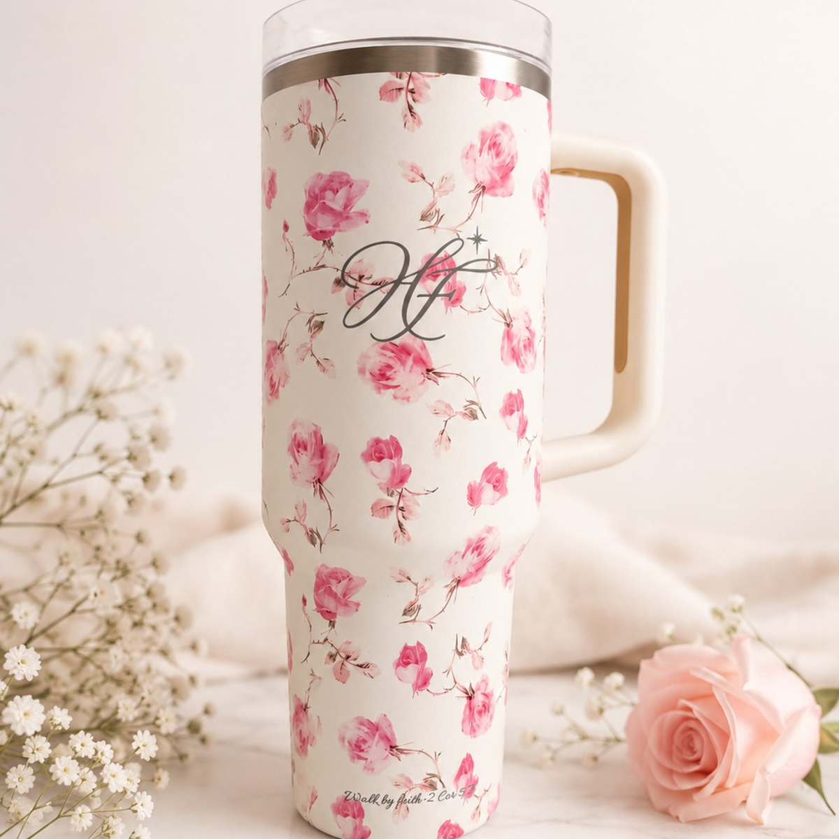 Humbled Faith Floral Tumbler