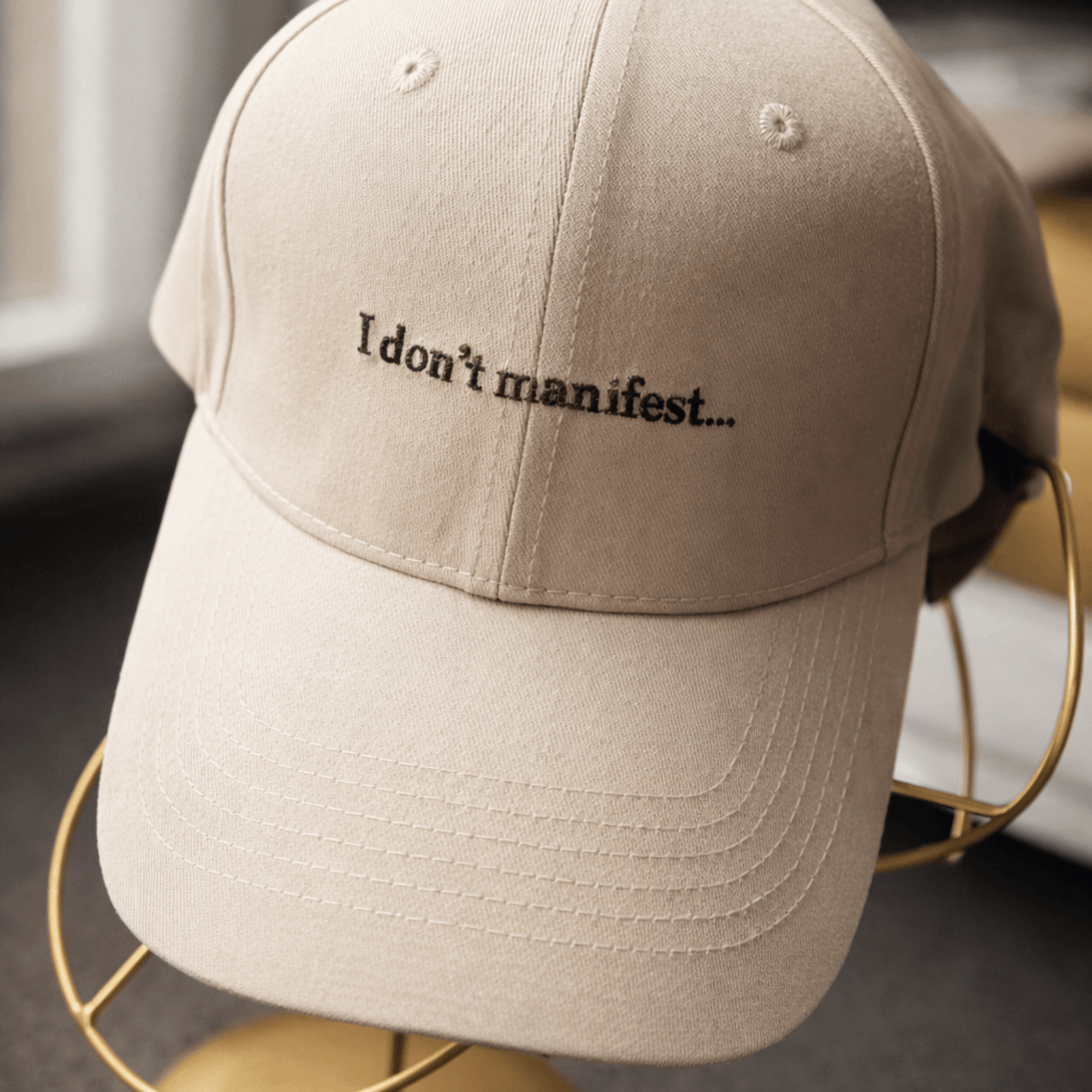 Faith Over Manifest Cap Christian embroidered hat lifestyle