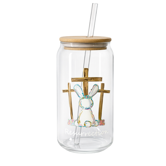 Resurrection Bunny Glass Tumbler