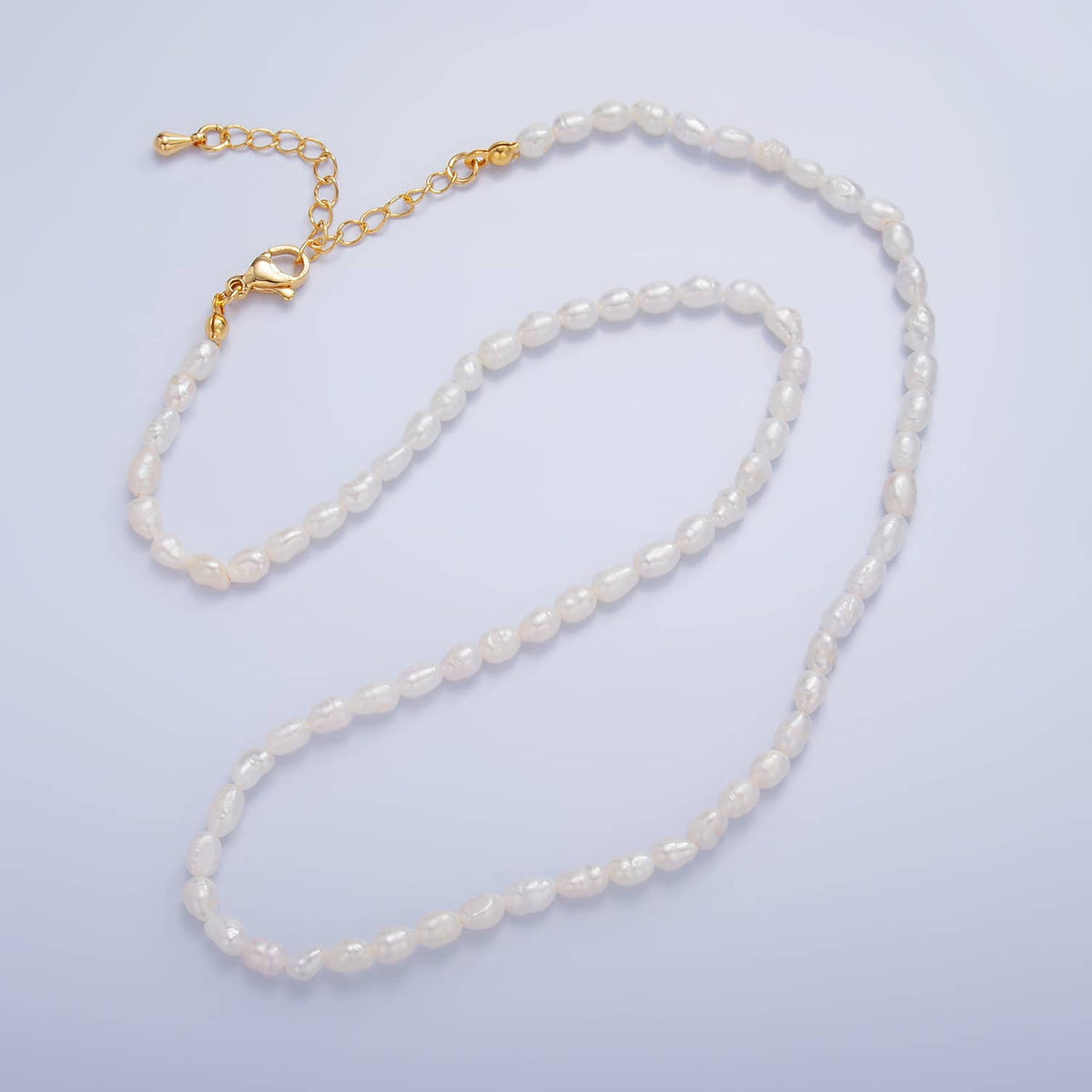 24K Gold Filled 4mm Pearl Choker Necklace