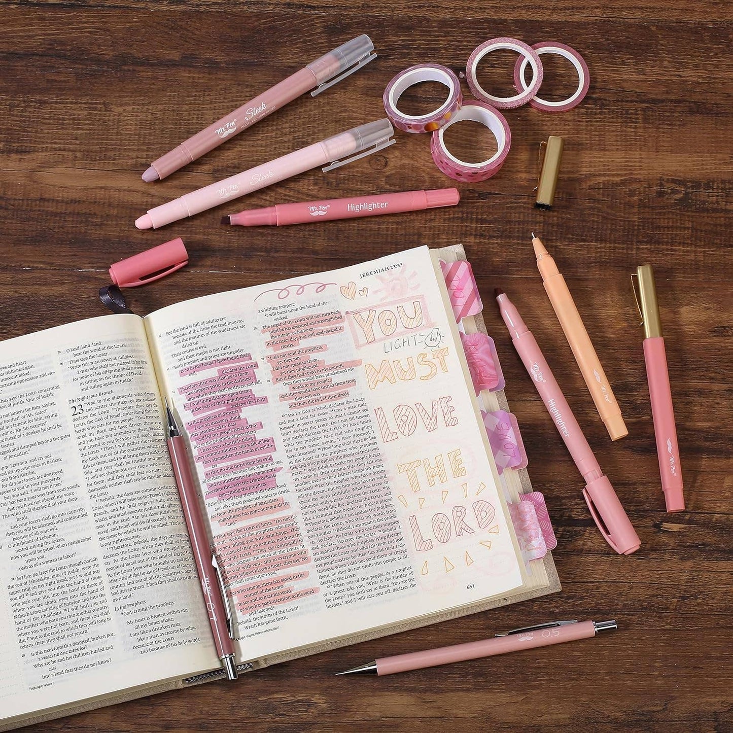 Pink Mr. Pen Bible Journaling Kit for Women