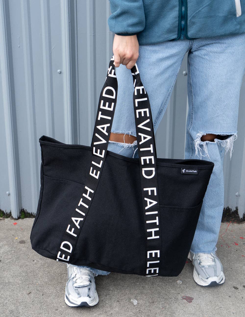 The Large Everyday Black Tote: Black