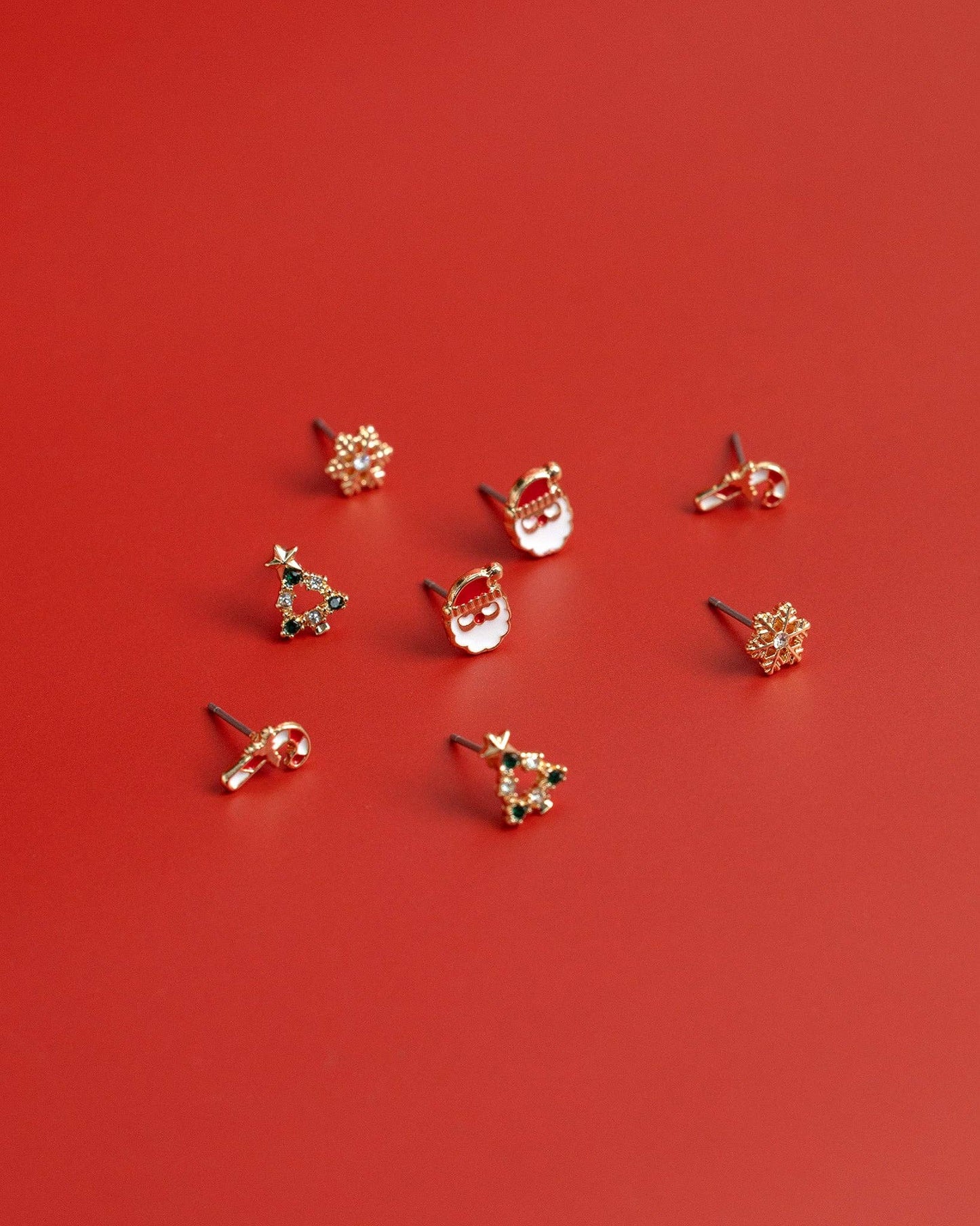 Christmas Gift Stud Earrings Set of 4