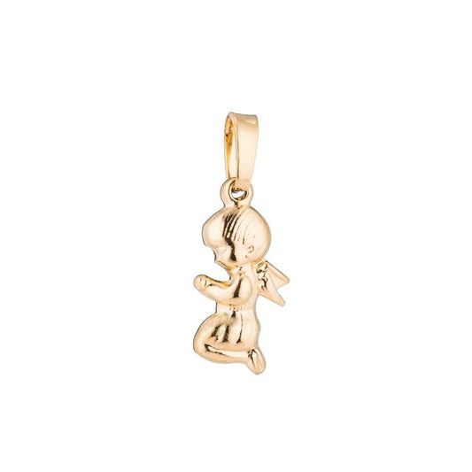 Gold Filled Praying Girl Pendant Charm