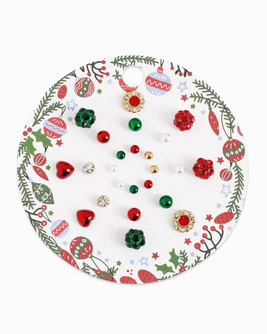 Cute Christmas Stud Earring Set of 12