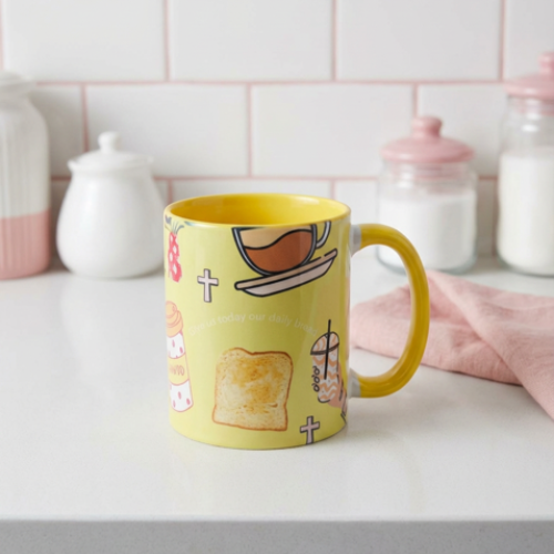 “Good Morning Jesus” Yellow Mug