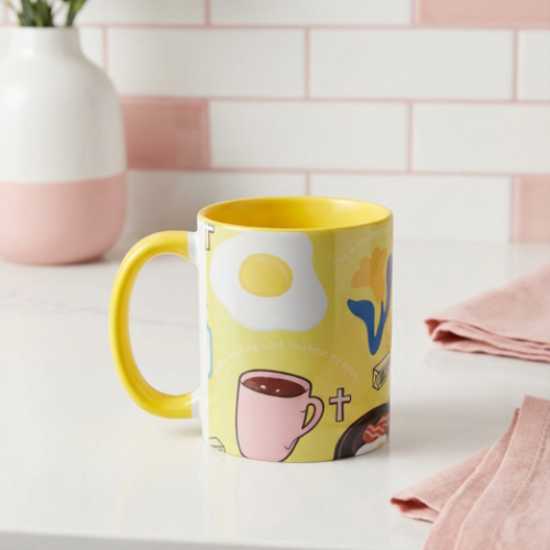 “Good Morning Jesus” Yellow Mug