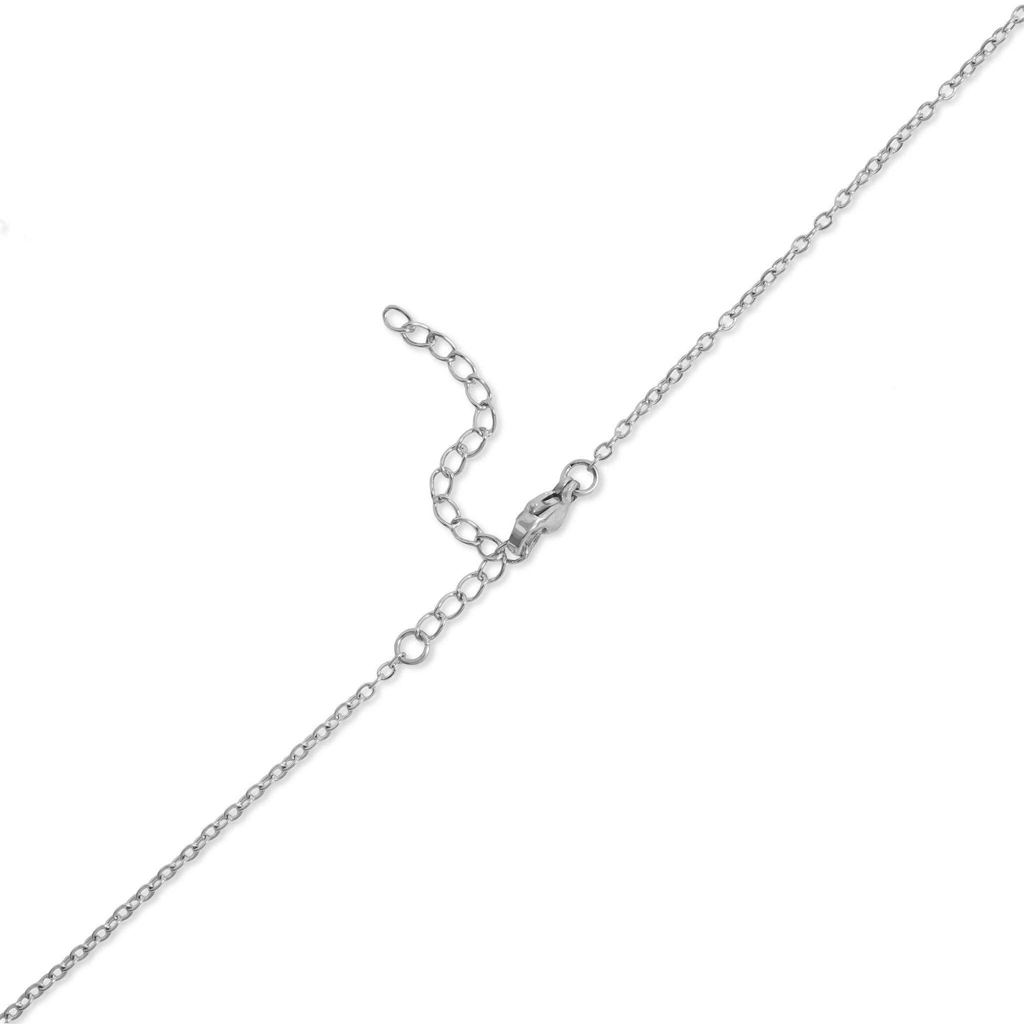 “Hope” Script Charm Necklace — Stainless Steel