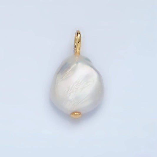 24K Gold Filled Baroque Freshwater Pearl Pendant