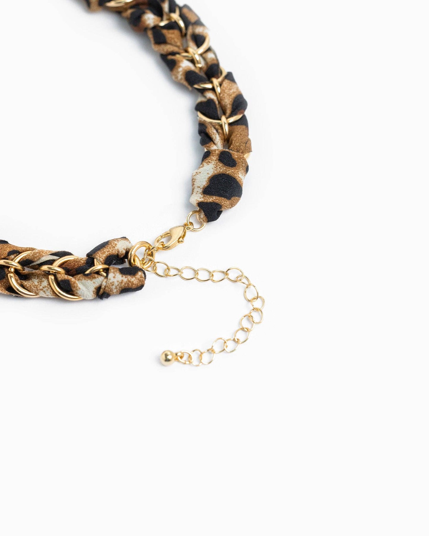 Leopard Scarf Chain Large Charm Necklace