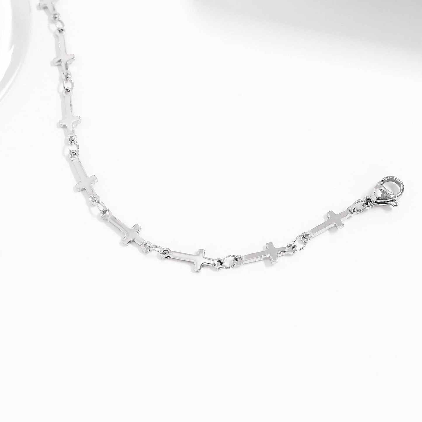 Cross Chain Bracelet - Stainless Steel