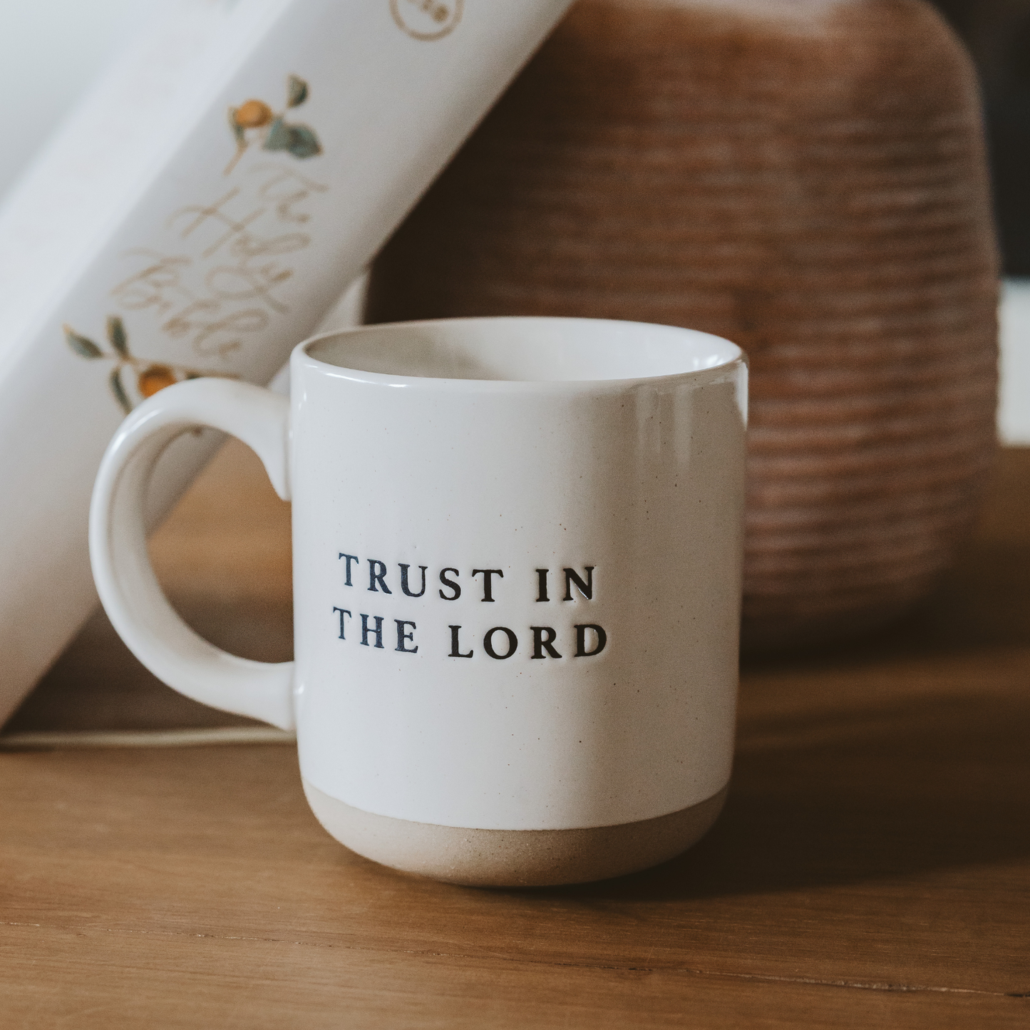 Trust In the Lord Stoneware Coffee Mug — Proverbs 3:5