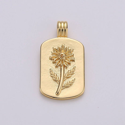 Gold-Filled Sunflower Charm