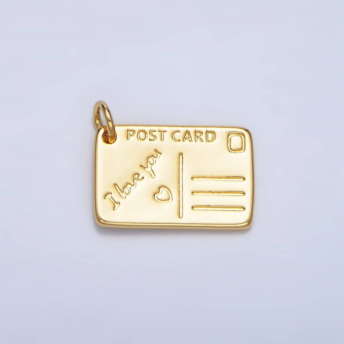 24K Gold Filled “I Love You” Script Postcard Charm