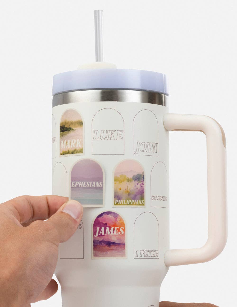 New Testament Bible Checklist Tumbler + Sticker Set — 40oz