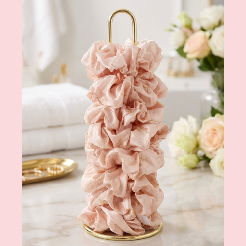 100% Mulberry Silk Scrunchie: (Exclusive Humbled Faith Pattern)