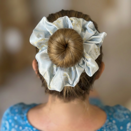 100% Mulberry Silk Scrunchie: (Exclusive Humbled Faith Pattern)