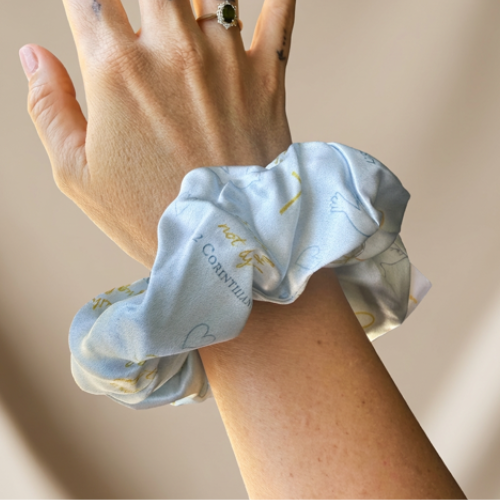 100% Mulberry Silk Scrunchie: (Exclusive Humbled Faith Pattern)